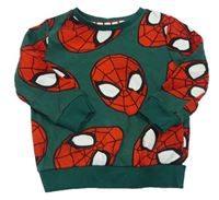 Tmavozelená mikina so Spidermanem George