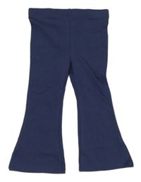 Tmavomodré flare legíny 