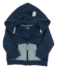 Petrolejovo-modrá prepínaci mikina s kapucňou zn.