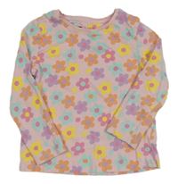 Ružovo-farebné kvetované tričko Tu