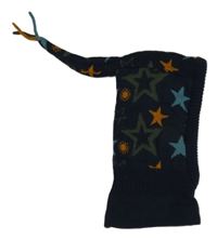 Tmavomodrá pletená podšitá čepice s hvězdami 