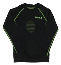 Čierno-zelené thermo tričko C&A