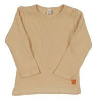 Meruňkové žebrované triko Topomini