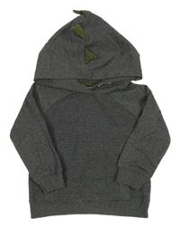Sivá mikina s kapucňou s ostny