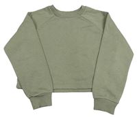 Khaki crop mikina New Look