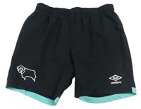 Černo-tyrkysové sportovní kraťasy Umbro
