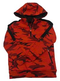 Červeno-čierna army mikina s kapucňou zn. George