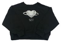 Čierna mikina so srdcem H&M