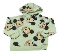 Mintová mikina s Mickeym a kapucňou Primark