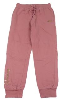 Růžové tepláky s logem Skechers
