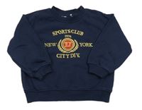 Tmavomodrá mikina s nápismi H&M