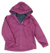 Fialová šušťáková jarná funkčná bunda s kapucňou zn. Crane