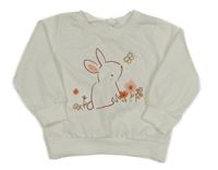 Bílá mikina s králíkem 