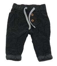 Antracitové podšité manšestráky Kuniboo