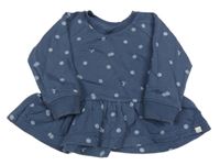 Šedomodrá kvetovaná bodkovaná á mikina Nutmeg