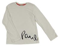 Biele tričko s nápisom Paul Smith