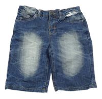 Tmavomodré vzorované riflové kraťasy Yigga