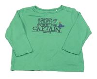 Zelené triko s nápisem S. Oliver