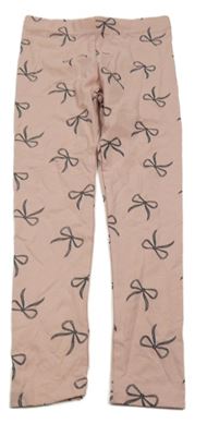 Ružové legíny s mašľami