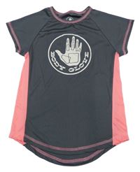Antracitovo-ružové športové tričko s logom Body Glove