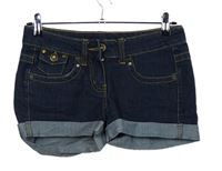 Dámske tmavomodré rifľové kraťasy Denim