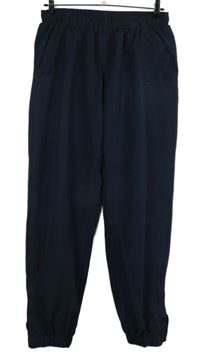 Dámské tmavomodré šusťákové cuff kalhoty Nike 