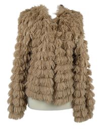 Nové - Dámsky staroružový chlpatý cardigán New Look