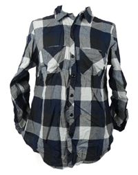 Dámská tmavomodro-bílá kostkovaná halenka Anthology 