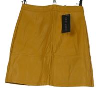 Nové - Dámská oranžová koženková sukně New Look 