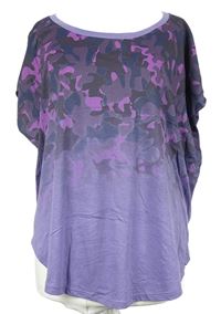 Dámské fialové army volné tričko Nike 