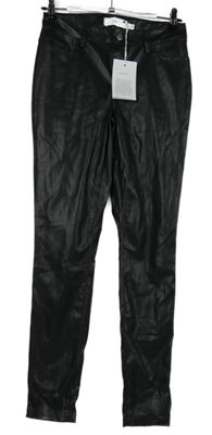 Nové - Dámské černé potažené skinny kalhoty Ichi