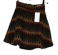 Nové - Dámska vínovo-khaki čipková sukňa MNG