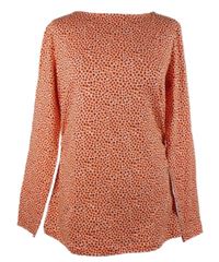 Nové - Dámske červeno-biele kvietkovane tričko Esprit