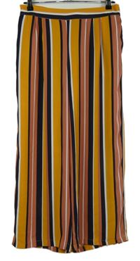 Dámské barevně pruhované petite kalhoty Papaya