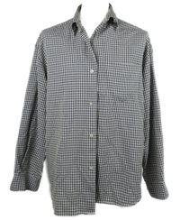 Pánská tmavomodro-khaki-smetanová kostkovaná košile 