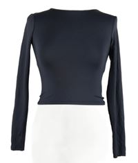 Dámské tmavošedé crop triko Stradivarius 