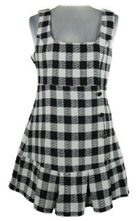 Dámské černo-bílé kostkované pletené šaty Asos 