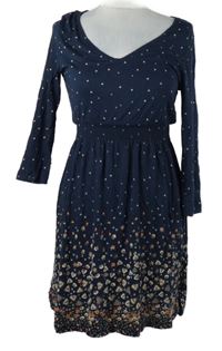 Dámské tmavomodré šaty s kytičkami Fat Face 