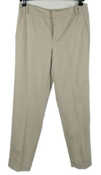 Dámské béžové společenské kalhoty s puky Zara 