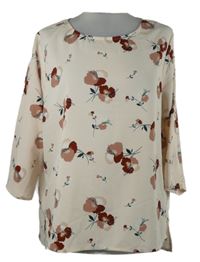 Dámska smotanová kvetovaná blúzka M&S
