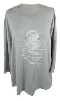 Dámské šedé triko s měsícem 