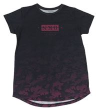 Čierno-vínové tričko s nápisom Primark