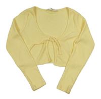 Žlté úpletové bolerko H&M