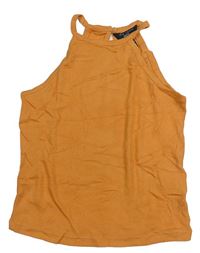 Oranžový rebrovaný crop top New Look