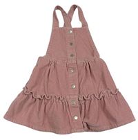 Ružová manšestová na traká sukňa Matalan
