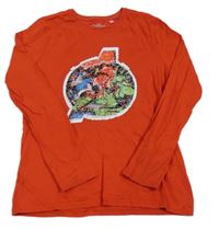 Červené tričko s Avengers z překlápěcích flitrů Marvel