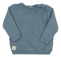 Modrá rebrovaná mikina s nášivkou zn. so cute