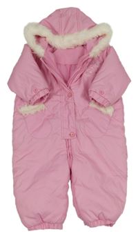 Růžová šusťáková zimní kobminéza s kometou a kapucňou Ladybird