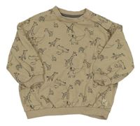 Béžová oversize mikina se zvířátky Nutmeg