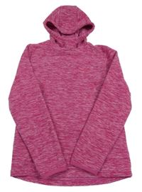 Rubínová melírovaná fleecová funkčná mikina s kapucňou Peter Storm